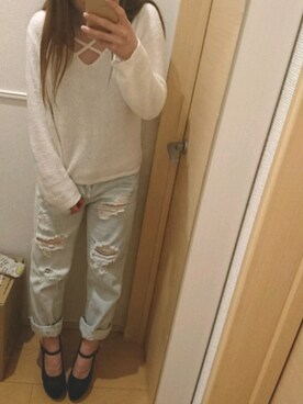 「bye bye（バイバイ）のアイテム（トップス）」を使った、ことみんさん（レディース・147cm）の春コーディネート