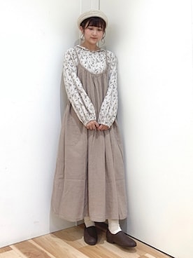 「サマンサモスモス」｜「アイテム（スリッポン）」を使った、マユ﻿﻿ネーズさん（レディース・151cm）の冬コーディネート