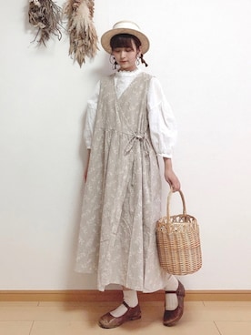 「Samansa Mos2（サマンサ モスモス）のアイテム」を使った、マユ﻿﻿ネーズさん（レディース・151cm）の春コーディネート