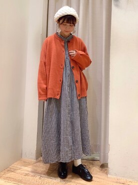 ワンピースを使った 赤ニット の人気ファッションコーディネート Wear