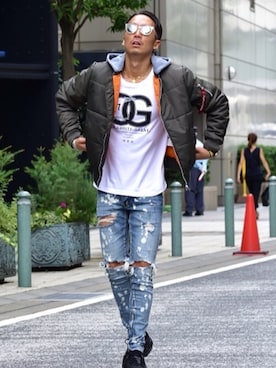 「セレブ風」｜jokerスタッフさん（メンズ・180cm）の秋コーディネート