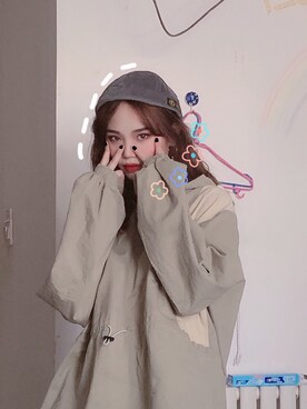 「休闲」｜「アイテム（アナログ腕時計）」を使った、扁扁biabia _さん（レディース・168cm）の秋コーディネート