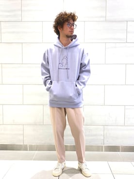 「JUNRED（ジュンレッド）のアイテム（パーカー）」を使った、ゆーたさん（メンズ・176cm）の冬コーディネート