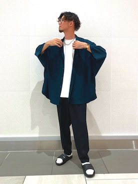 「JUNRED（ジュンレッド）のアイテム（サンダル）」を使った、ゆーたさん（メンズ・176cm）の春コーディネート