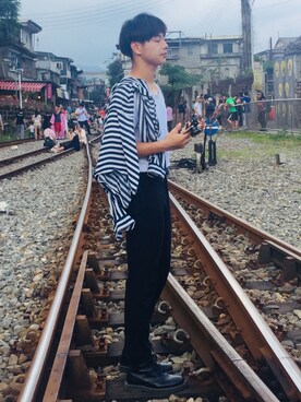 「travel」｜「アイテム（ジャケット/アウター）」を使った、Dさん（メンズ・171cm）の夏コーディネート