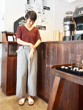 「千鳥柄」｜kono.さん（レディース・165cm）の夏コーディネート