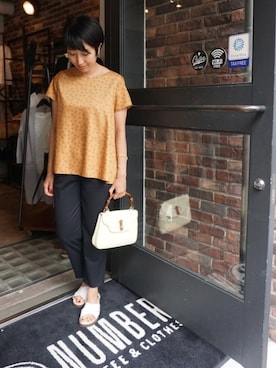 「マスタード」｜kono.さん（レディース・165cm）の夏コーディネート