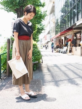 「rapiecage（ラピエサージュ）のアイテム」を使った、kono.さん（レディース・165cm）の夏コーディネート