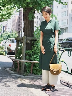 「FIL DE FER（フィルデフェール）のアイテム（ワンピース/ドレス）」を使った、kono.さん（レディース・165cm）の夏コーディネート