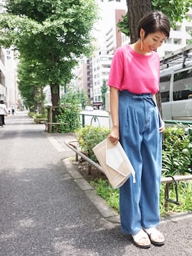 「rapiecage（ラピエサージュ）のアイテム」を使った、kono.さん（レディース・165cm）の夏コーディネート