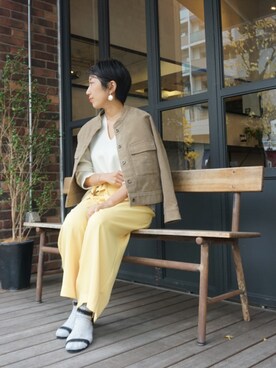 「ウエストイン」｜「アイテム（ブルゾン）」を使った、kono.さん（レディース・165cm）の冬コーディネート