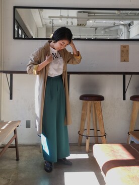 「FIL DE FER（フィルデフェール）のアイテム（その他アウター）」を使った、kono.さん（レディース・165cm）の冬コーディネート