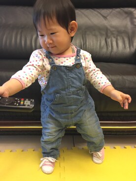 「NOのアイテム」を使った、Ginniさん（キッズ・70cm）の春コーディネート