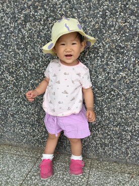 「NOのアイテム」を使った、Ginniさん（キッズ・70cm）の春コーディネート