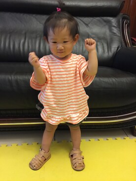 「NOのアイテム」を使った、Ginniさん（キッズ・70cm）の春コーディネート