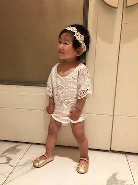 「NOのアイテム」を使った、Ginniさん（キッズ・70cm）の春コーディネート