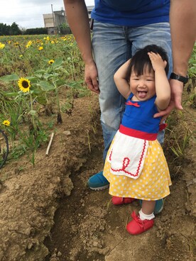 「NOのアイテム」を使った、Ginniさん（キッズ・70cm）の夏コーディネート