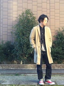 「Waste(twice)（ウェストトゥワイス）のアイテム（ジャケット/アウター）」を使った、enomonさん（メンズ・174cm）の冬コーディネート