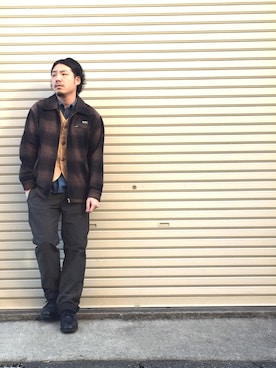 「OSHKOSH（オシュコシュ）のアイテム（ジャケット/アウター）」を使った、enomonさん（メンズ・174cm）の冬コーディネート