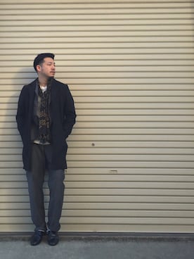 「BLUE WORK（ブルーワーク）のアイテム（ジャケット/アウター）」を使った、enomonさん（メンズ・174cm）の冬コーディネート
