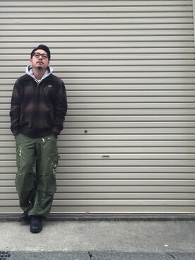 「OSHKOSH（オシュコシュ）のアイテム（ジャケット/アウター）」を使った、enomonさん（メンズ・174cm）の冬コーディネート