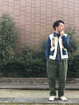 enomonさん（メンズ・174cm）の春コーディネート