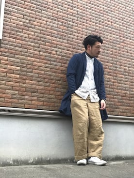 「SHIPS JET BLUE（シップスジェットブルー）のアイテム（その他アウター）」を使った、enomonさん（メンズ・174cm）の春コーディネート