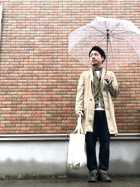 「OMNIGOD（オムニゴッド）のアイテム（トップス）」を使った、enomonさん（メンズ・174cm）の春コーディネート