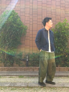 「Rebuild by Needles（リビルドバイニードルス）のアイテム（パンツ）」を使った、enomonさん（メンズ・174cm）の春コーディネート
