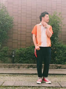 「Levi's（リーバイス）のアイテム（財布/小物）」を使った、enomonさん（メンズ・174cm）の夏コーディネート