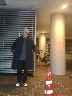 「チャックテイラー」｜「アイテム（ニットキャップ/ビーニー）」を使った、enomonさん（メンズ・174cm）の秋コーディネート