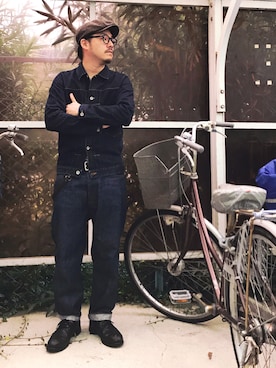「Waste(twice)（ウェストトゥワイス）のアイテム（ジャケット/アウター）」を使った、enomonさん（メンズ・174cm）の秋コーディネート