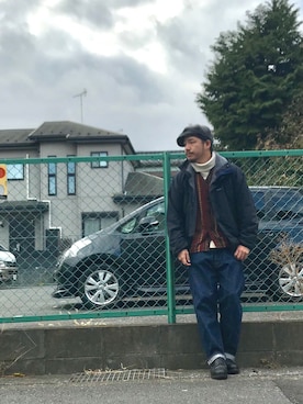 「chimala（チマラ）のアイテム」を使った、enomonさん（メンズ・174cm）の冬コーディネート
