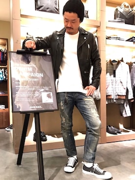 「OMEGA（オメガ）のアイテム」を使った、Okawa  Shinyaさん（メンズ・175cm）の冬コーディネート