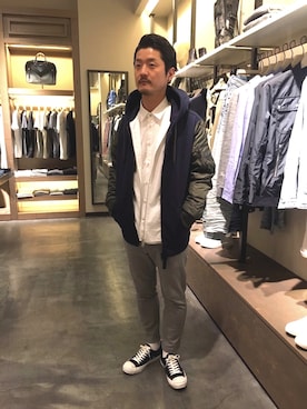 「OMEGA（オメガ）のアイテム」を使った、Okawa  Shinyaさん（メンズ・175cm）の冬コーディネート