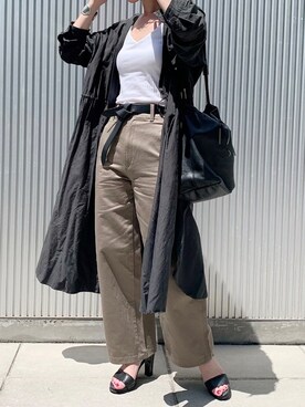 「coordinate」｜「アイテム（シャツワンピース）」を使った、TAGAWAさん（レディース・159cm）の夏コーディネート