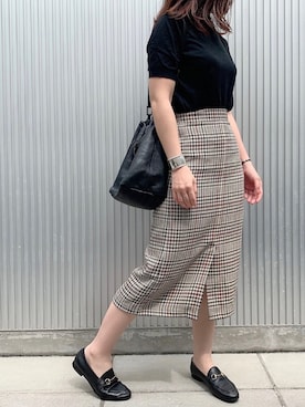 「JOHN SMEDLEY（ジョンスメドレー）のアイテム」を使った、TAGAWAさん（レディース・159cm）の秋コーディネート