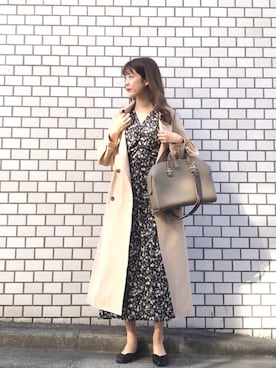 「MK MICHEL KLEIN（エムケーミッシェルクラン）のアイテム（ボストンバッグ）」を使った、諭吉⛄️さん（レディース・169cm）の春コーディネート