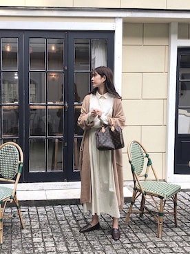 「MOUSSY（マウジー）のアイテム（イヤリング）」を使った、諭吉⛄️さん（レディース・169cm）の秋コーディネート