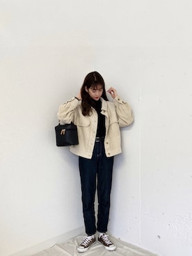 「apres jour mignon（アプレジュールミニョン）のアイテム（ブルゾン）」を使った、諭吉⛄️さん（レディース・169cm）の秋コーディネート