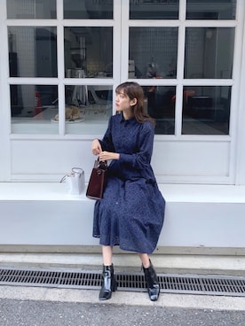 「A part by（アパートバイ）のアイテム（イヤリング）」を使った、諭吉⛄️さん（レディース・169cm）の秋コーディネート