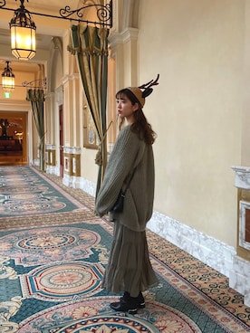 「Ray BEAMS（レイビームス）のRay BEAMS / フープ イヤリング S（イヤリング）」を使った、諭吉⛄️さん（レディース・169cm）の冬コーディネート