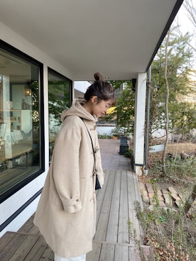 「Ray BEAMS（レイビームス）のRay BEAMS / フープ イヤリング S（イヤリング）」を使った、諭吉⛄️さん（レディース・169cm）の冬コーディネート