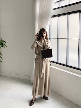 「Ray BEAMS（レイビームス）のRay BEAMS / フープ イヤリング S（イヤリング）」を使った、諭吉⛄️さん（レディース・169cm）の冬コーディネート