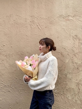 「Ray BEAMS（レイビームス）のRay BEAMS / フープ イヤリング S（イヤリング）」を使った、諭吉⛄️さん（レディース・169cm）の冬コーディネート