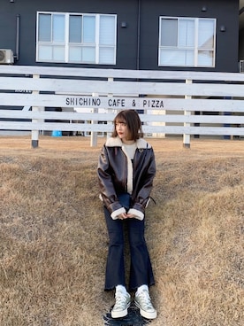 「Ray BEAMS（レイビームス）のRay BEAMS / フープ イヤリング S（イヤリング）」を使った、諭吉⛄️さん（レディース・169cm）の冬コーディネート