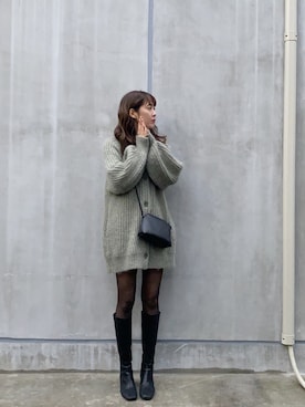 「H&M（エイチ・アンド・エム）のアイテム（バッグ）」を使った、諭吉⛄️さん（レディース・169cm）の冬コーディネート