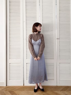 「Ray BEAMS（レイビームス）のRay BEAMS / フープ イヤリング S（イヤリング）」を使った、諭吉⛄️さん（レディース・169cm）の冬コーディネート