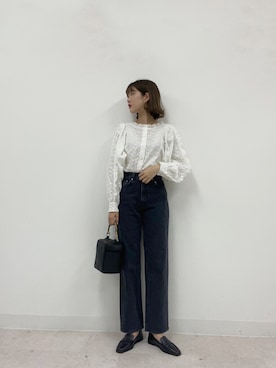 「Ray BEAMS（レイビームス）のRay BEAMS / フープ イヤリング S（イヤリング）」を使った、諭吉⛄️さん（レディース・169cm）の冬コーディネート