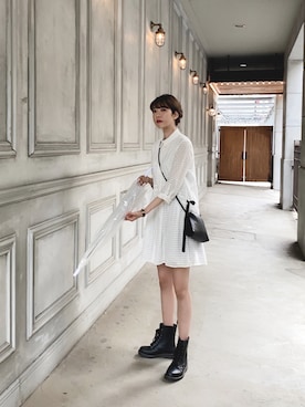 「マーチン」｜「アイテム（アナログ腕時計）」を使った、諭吉⛄️さん（レディース・169cm）の夏コーディネート